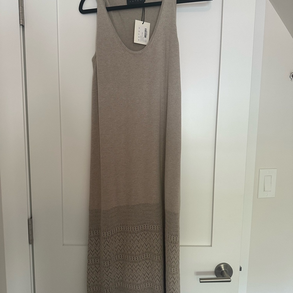 Hatch Brown Sleeveless Sheath Maxi Dress